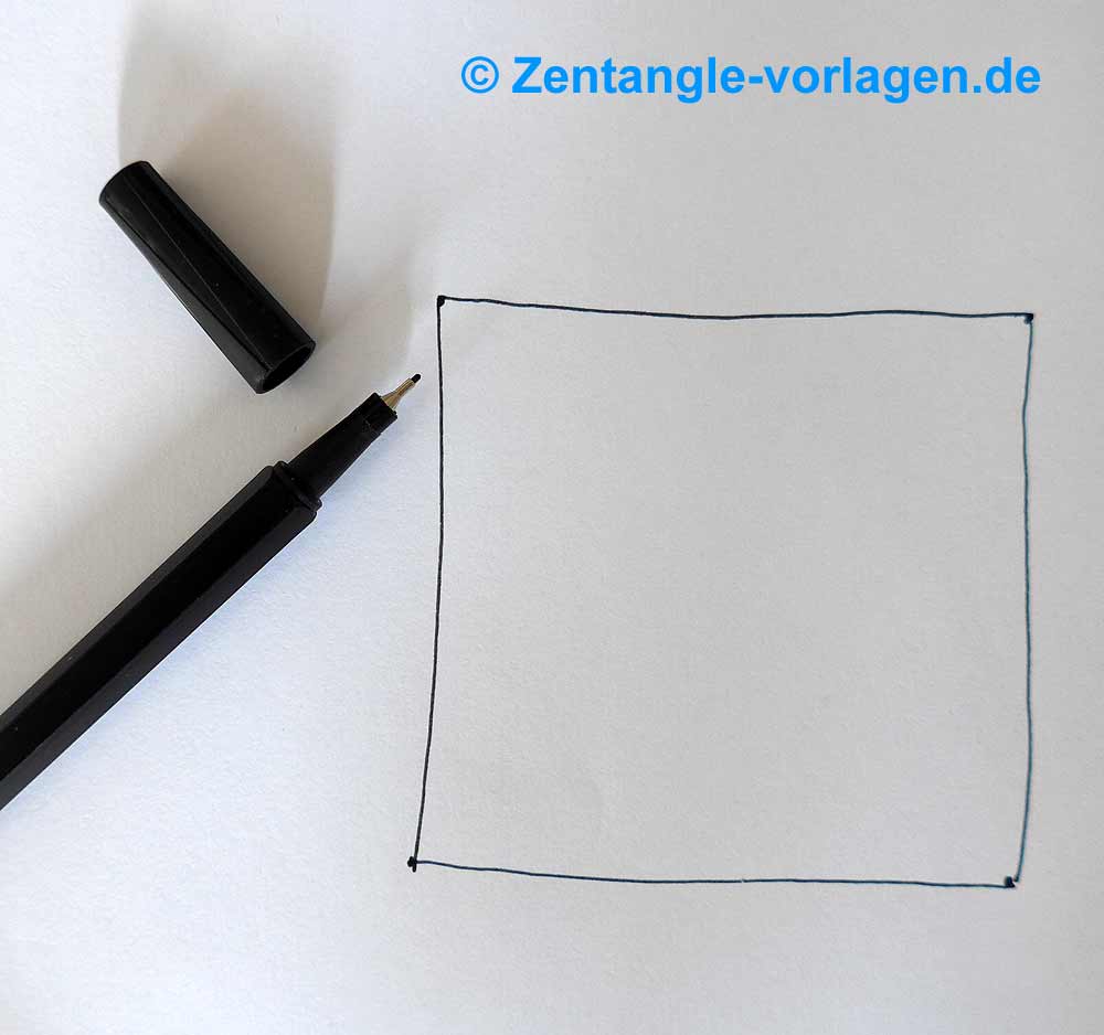 weißes Blatt Bild Schritt 2 Zentangle malen